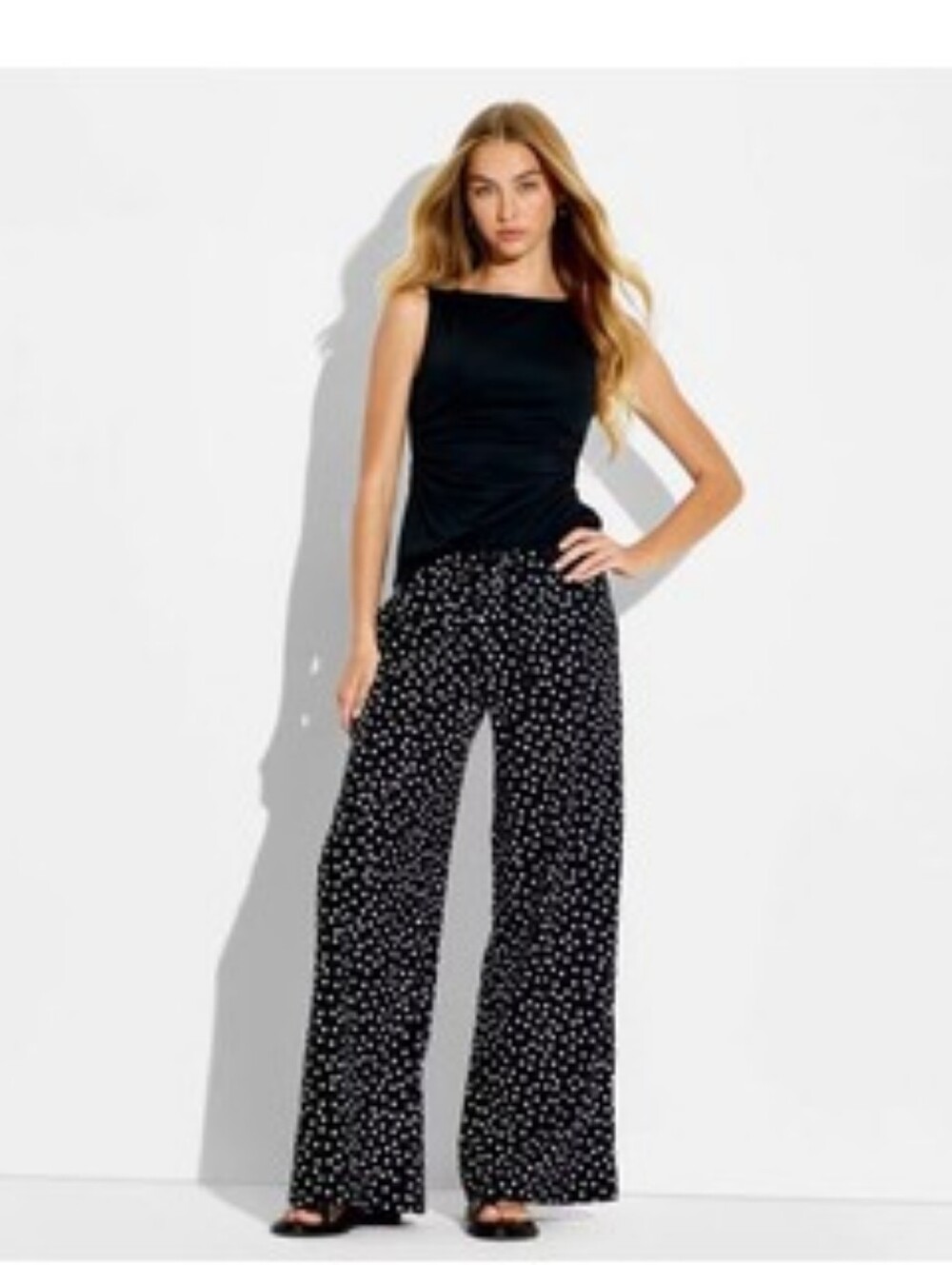 Wild Fable Polka Dot Wide Leg Pants Sz L
